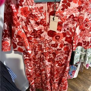 Tuckernuck Red and White Floral Dress